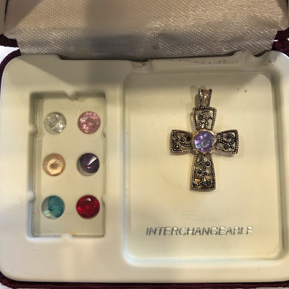 Sterling Silver Interchangeable Cross Pendant - image 2